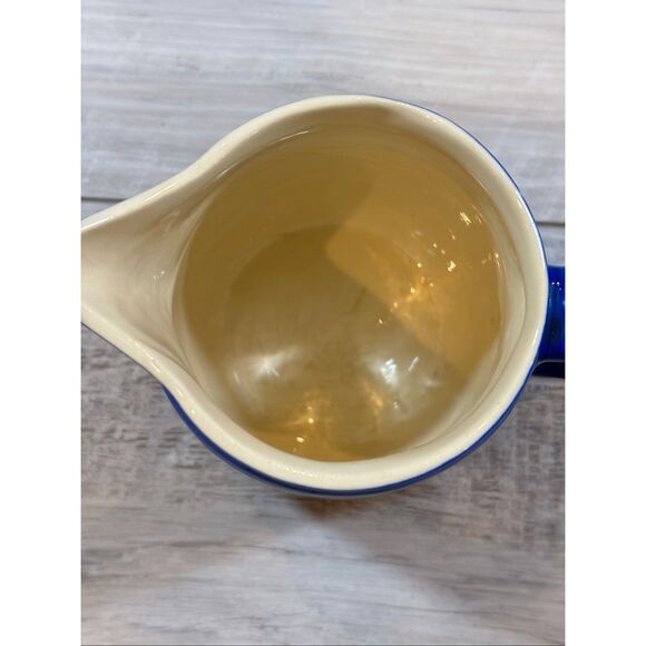 Vintage Blue Oxford Stoneware Pitcher - Picture 3 of 10